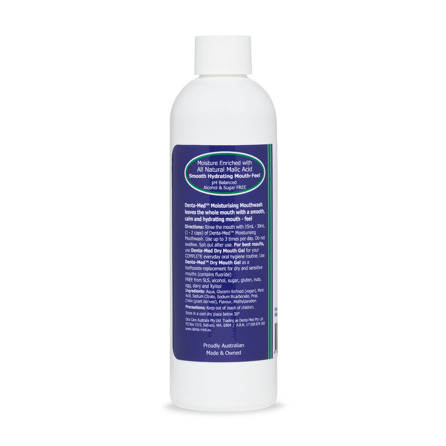 Denta-Med Moisturising Mouthwash 250mL bottle NEW SIZE