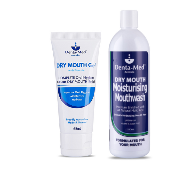 Denta-Med Dry Mouth Gel 65mL & Moisturising Mouthwash 500mL