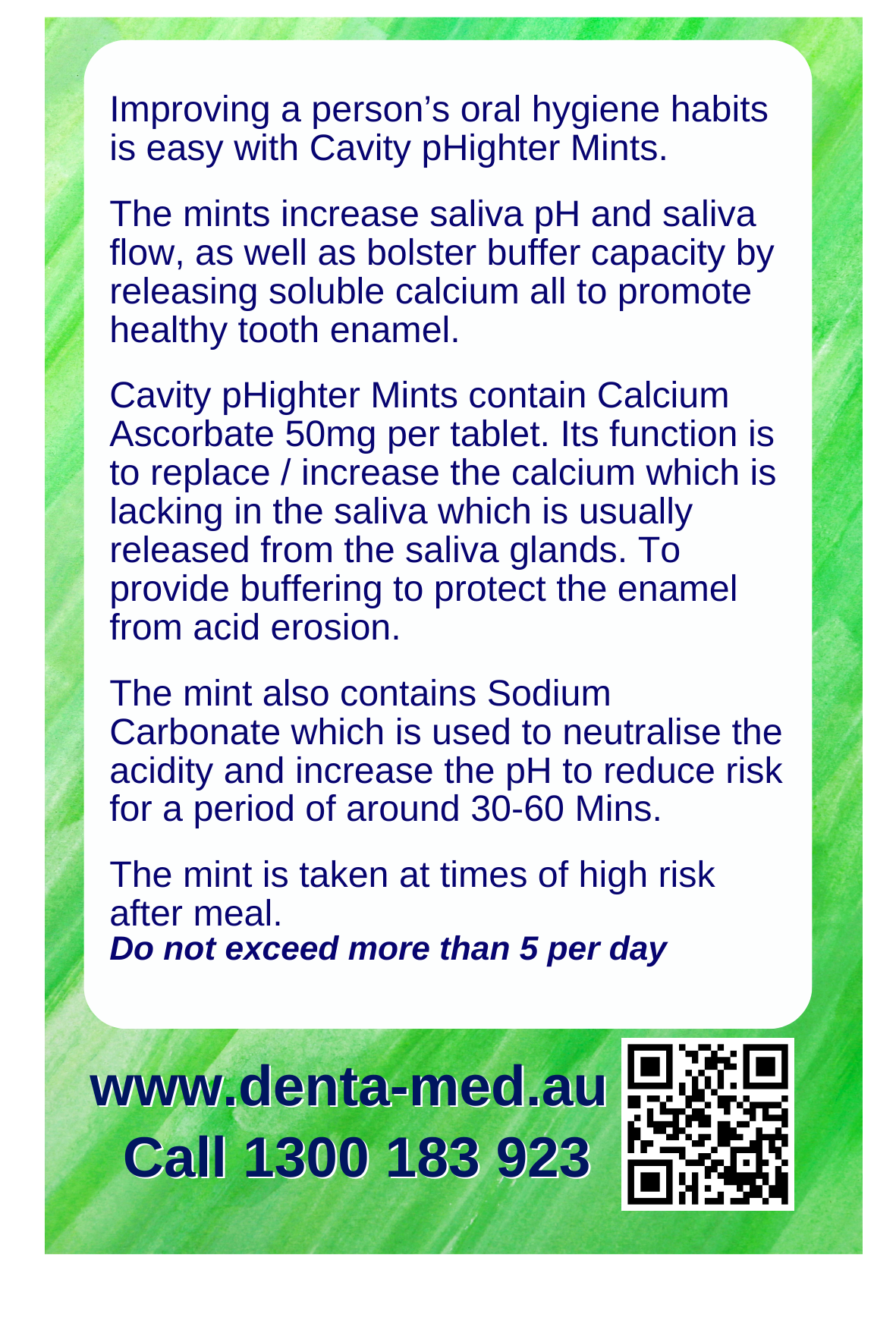 v_ Cavity pHighter Mints - 60 per bottle