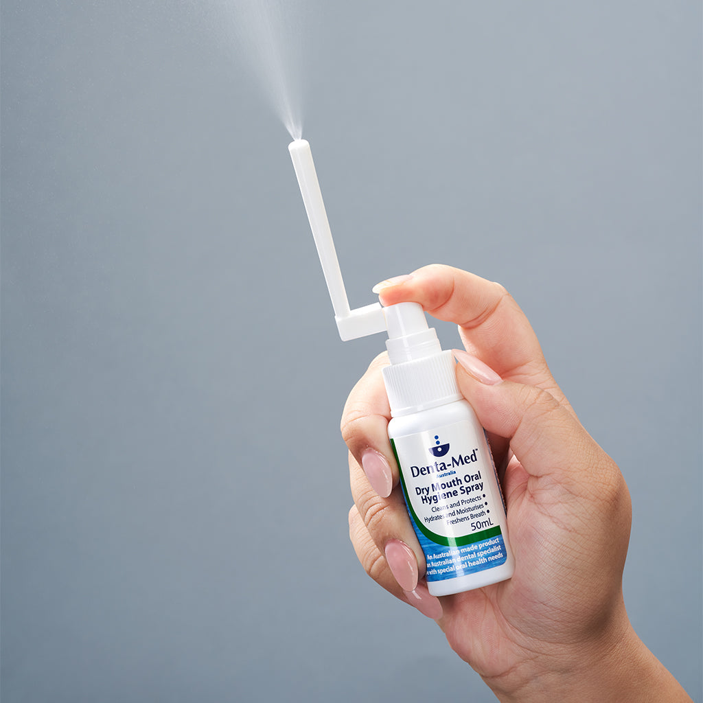 Denta-Med Dry Mouth Oral Hygiene Spray 50mL with extended 360 nozzle