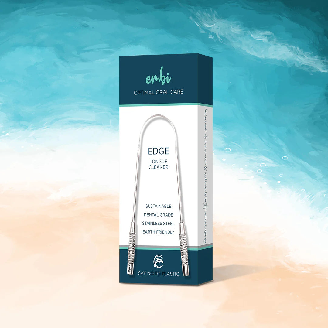 v_ EMBI OOC Edge Premium Stainless Steel Tongue Scraper