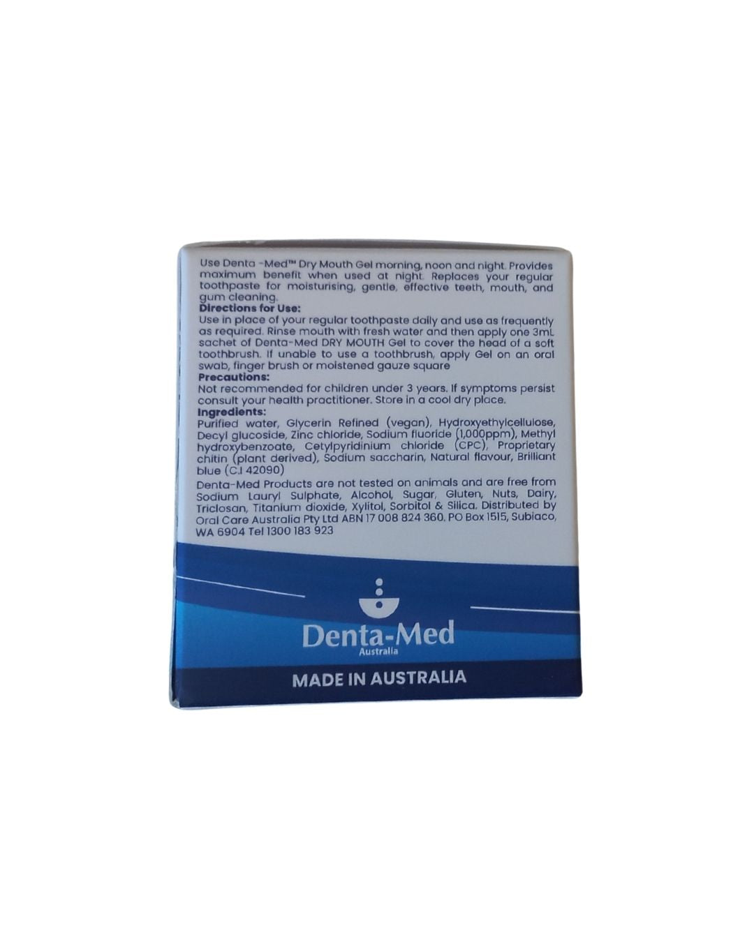 Denta-Med Dry Mouth Gel Sachet Box (20 x 3mL sachets)