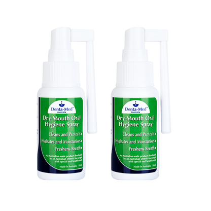 Twin Pack_Denta-Med Dry Mouth Oral Hygiene Spray 50mL with extended 360 nozzle
