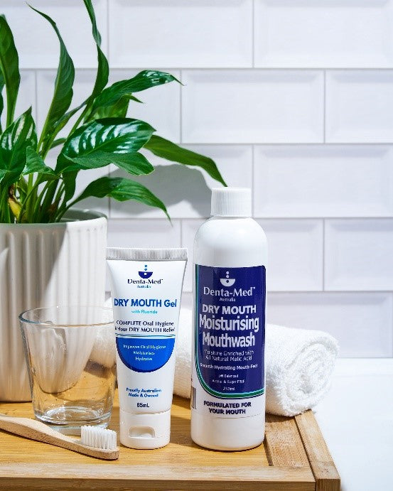 Denta-Med Dry Mouth Moisturising BUNDLE (50mL Spray, 65mL Gel, 250mL Mouthwash)